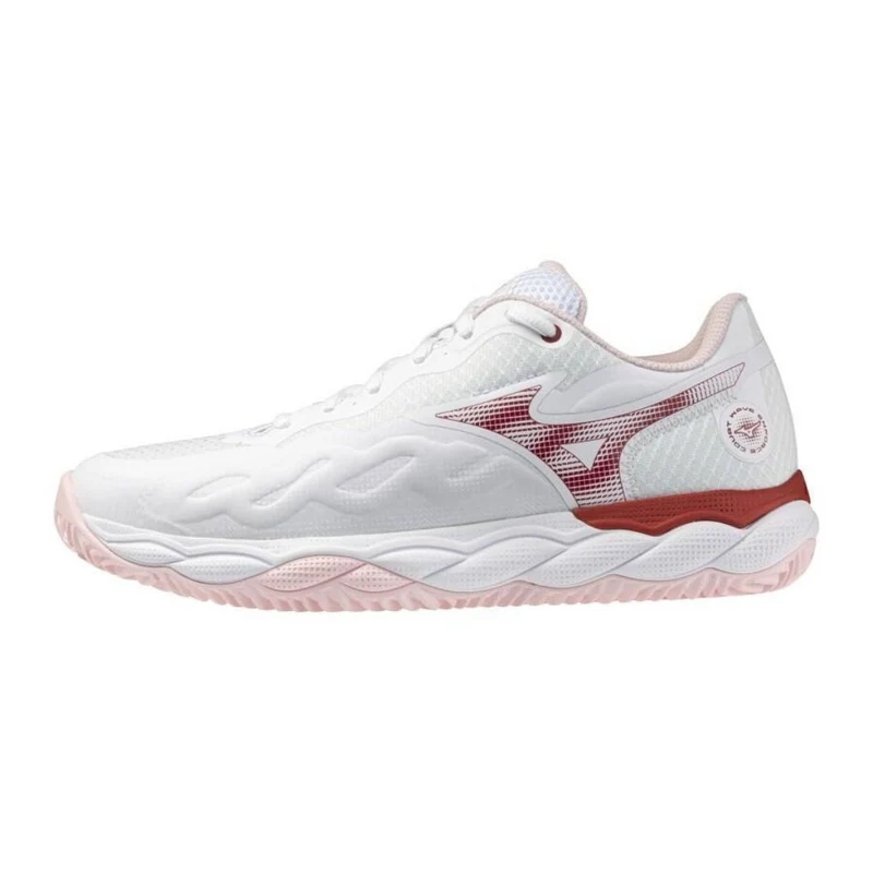Mizuno Wave Enforce Court CC Women (White/Pinkesque/Barbados Cherry)