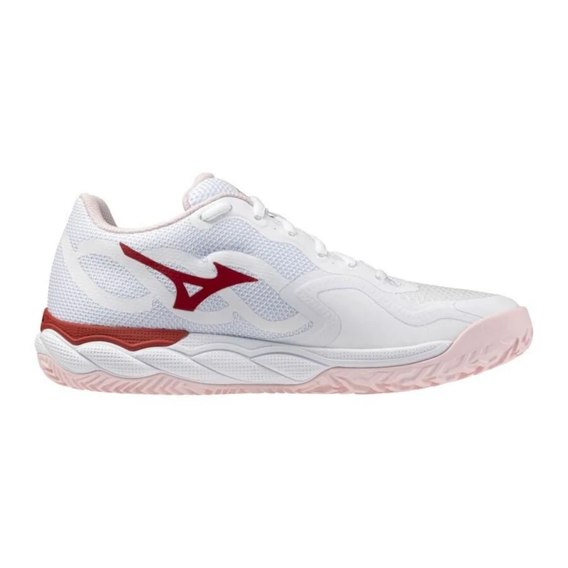 Mizuno Wave Enforce Court CC Women (White/Pinkesque/Barbados Cherry)