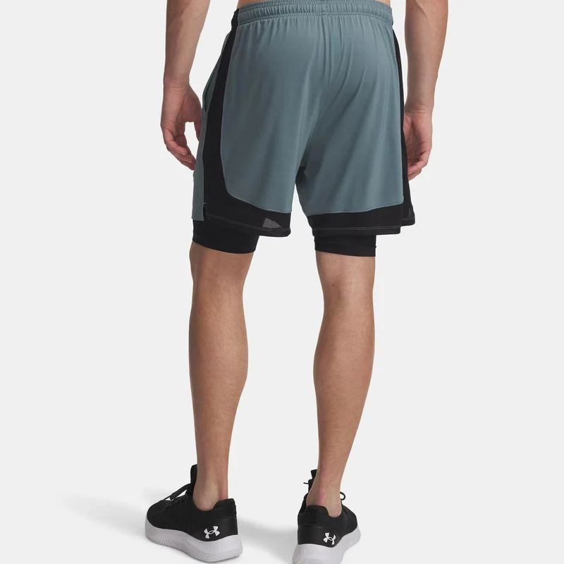 Tech Vent 2in1 Shorts Herren-blaugrau