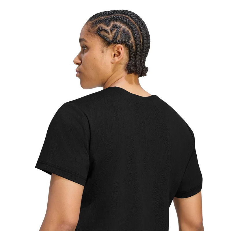 Pro Crop T-Shirt Damen - schwarz