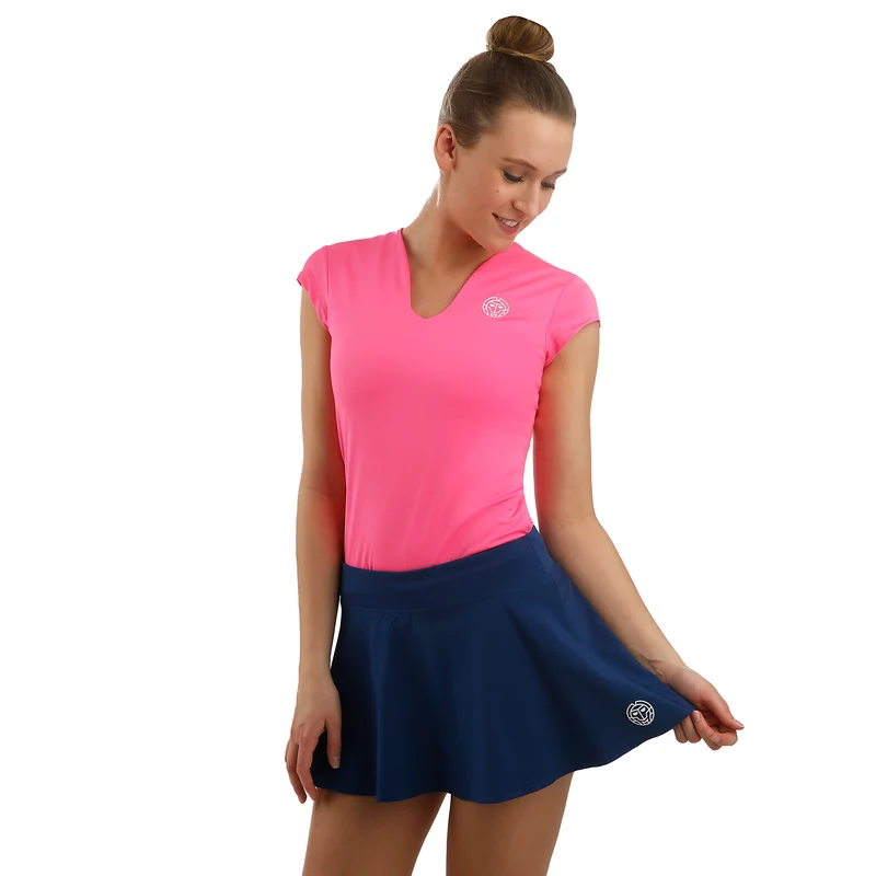 Bella 2.0 Tech V-Neck T-Shirt Damen-Pink,Weiß