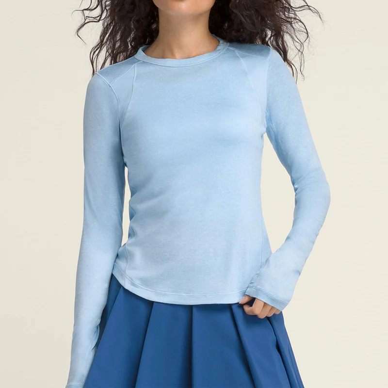 W All Day Long Sleeve Longsleeve -blau