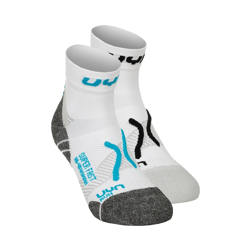 Super Fast Laufsocken 2er Pack Damen-Weiß,Türkis