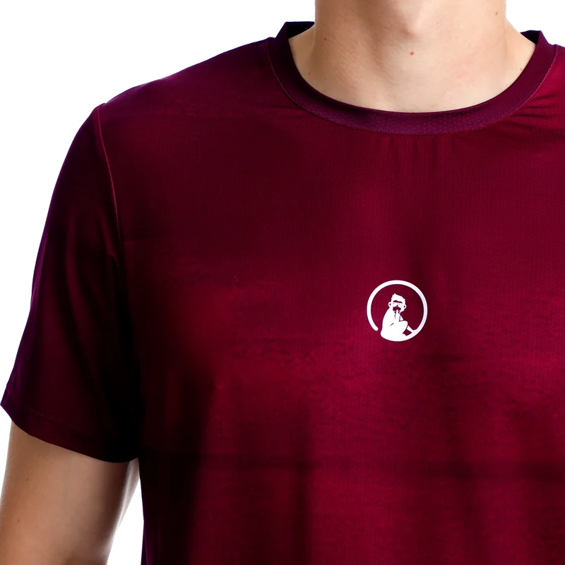 Create Receiver Wipe T-Shirt Herren-Weinrot,Weiß