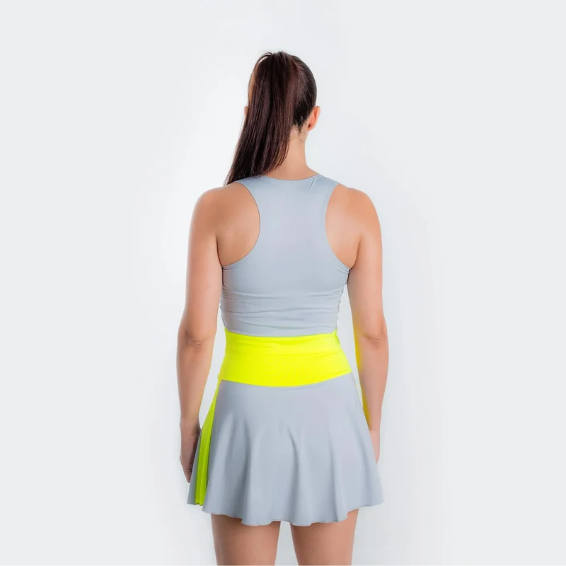 Bora Tank-Top Damen-Grau,Neongelb