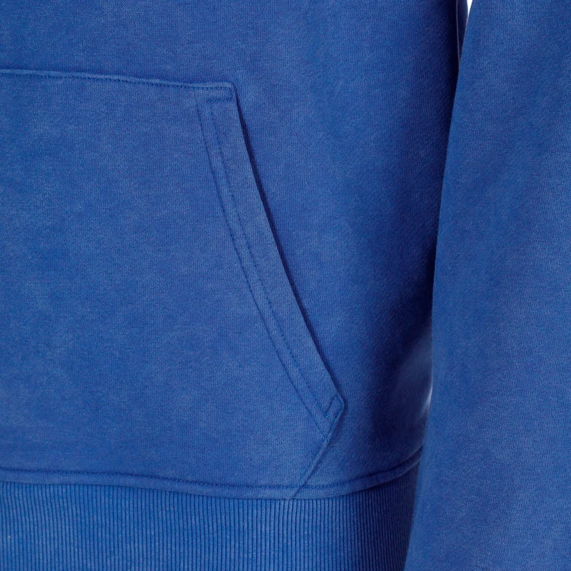 Crush Washed Out Loose Fit Hoody Herren-blau
