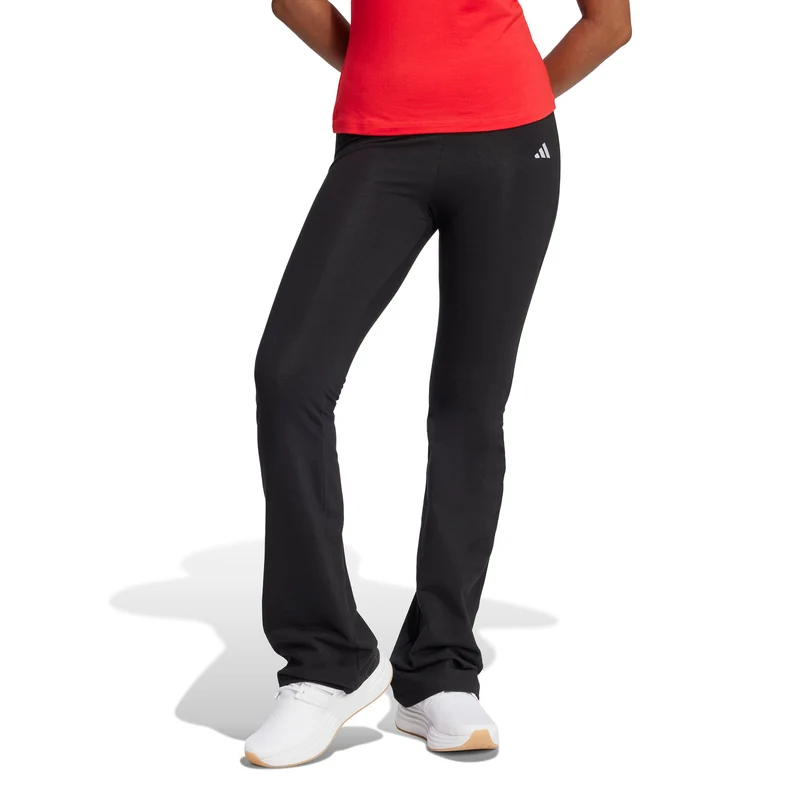 Essentials Small Logo Flared Tight Damen-schwarz