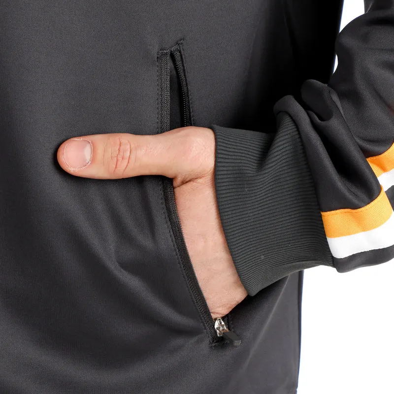 Endlessly Stripes Trainingsjacke Herren-Anthrazit,Orange