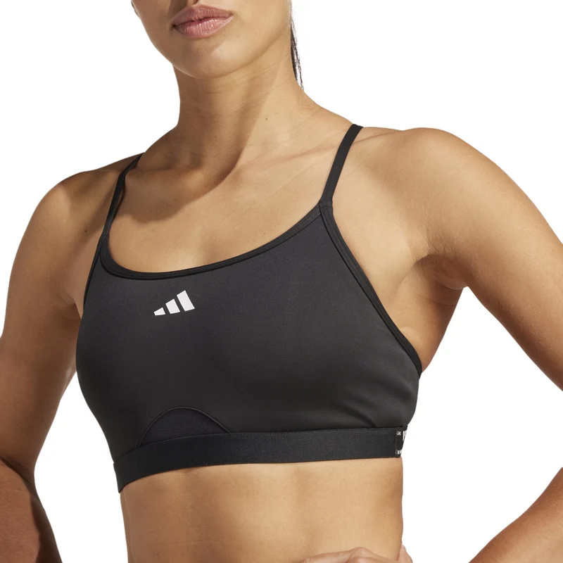 Aeroreact Training 3Stripes Sport-BH Damen - schwarz