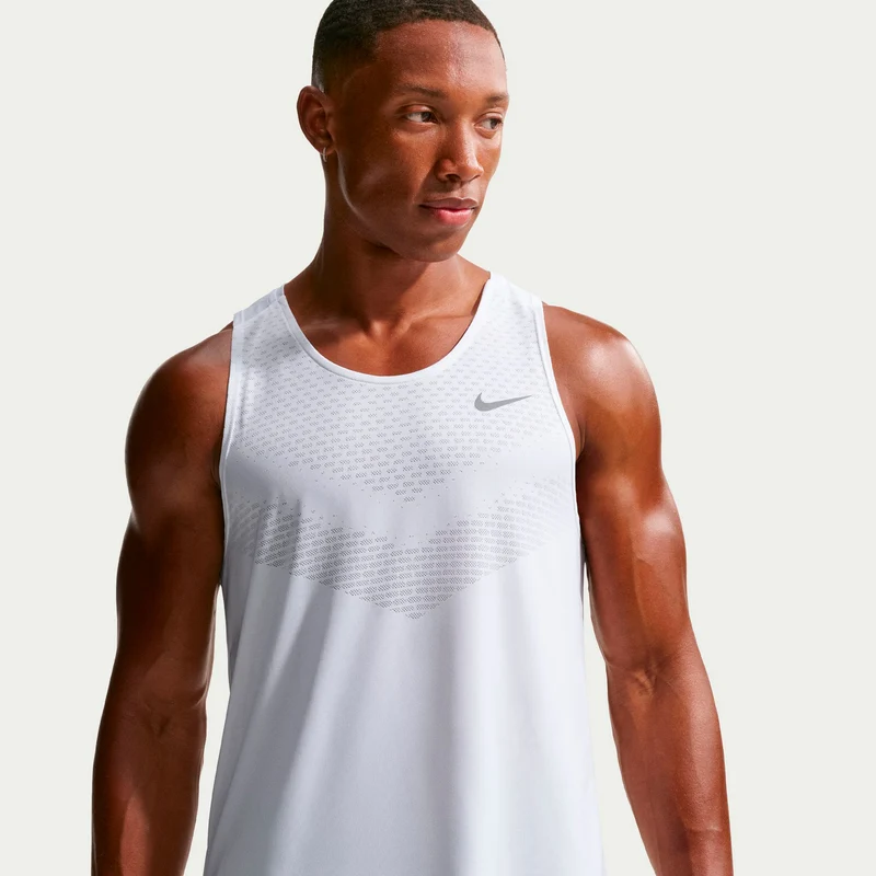 Stride Laufshirt Herren - weiß, silber