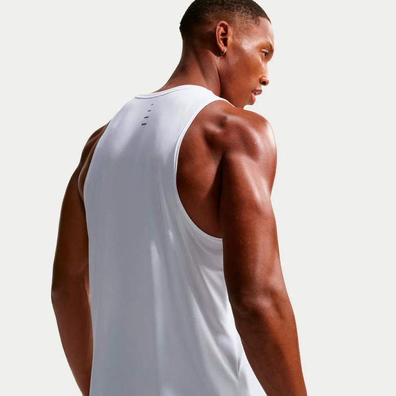 Stride Laufshirt Herren - weiß, silber