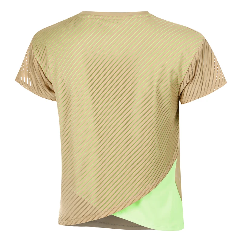 Wild Cross T-Shirt Damen-Beige,Neongrün
