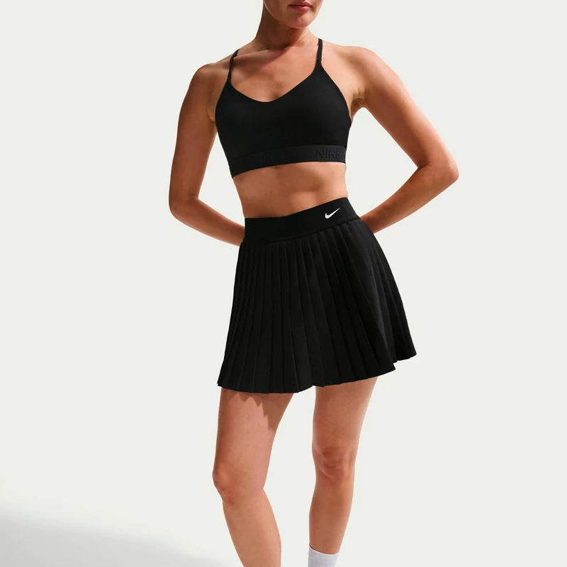 Dri-Fit Victory High Rise Pleated Rock Damen-schwarz