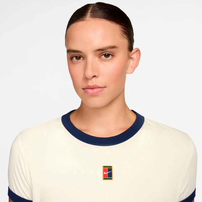 Heritage T-Shirt Damen-creme, dunkelblau