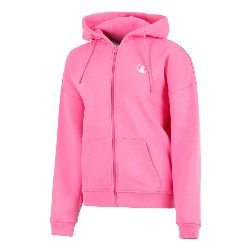 Joy Palm Court Sweatjacke Damen-pink, weiß