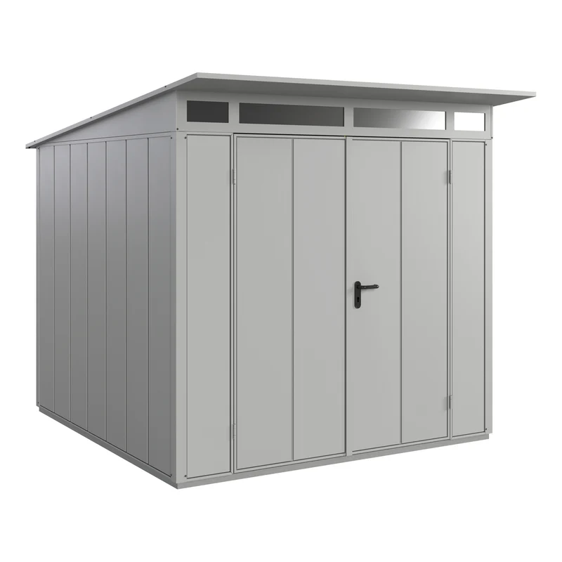 Set Berry Modern-P,Typ 2 Gerätehaus-Weißaluminium