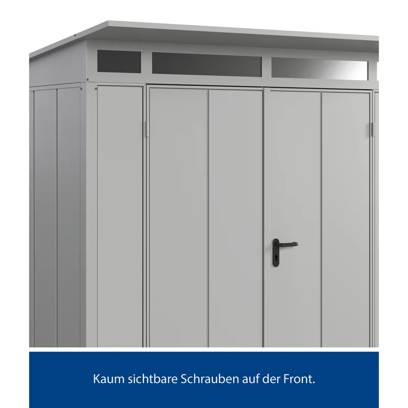 Set Berry Modern-P,Typ 2 Gerätehaus-Weißaluminium
