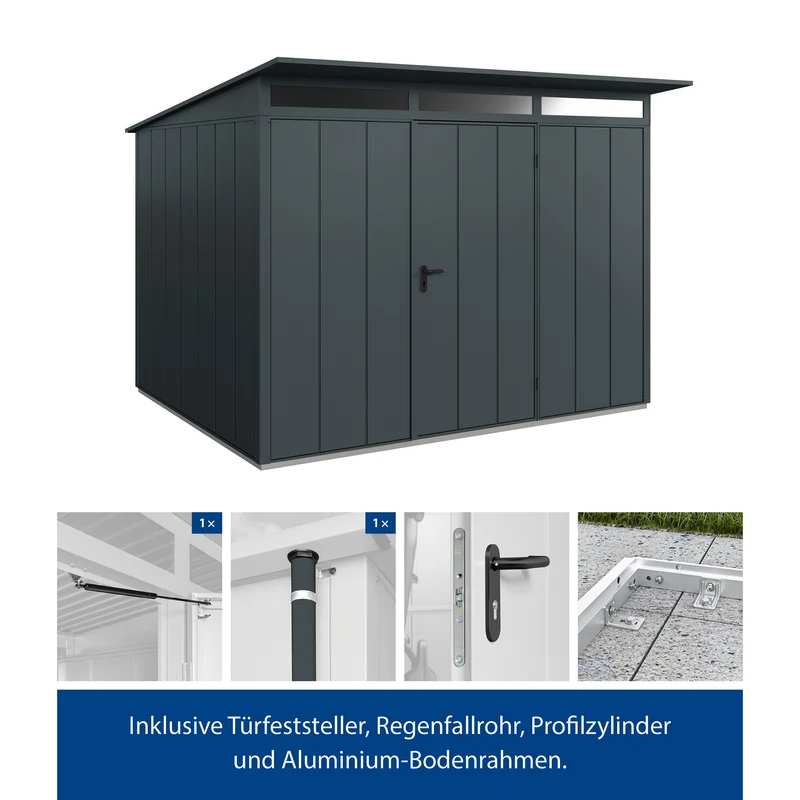 Set Berry Modern-P,Typ 3 Gerätehaus-Anthrazit