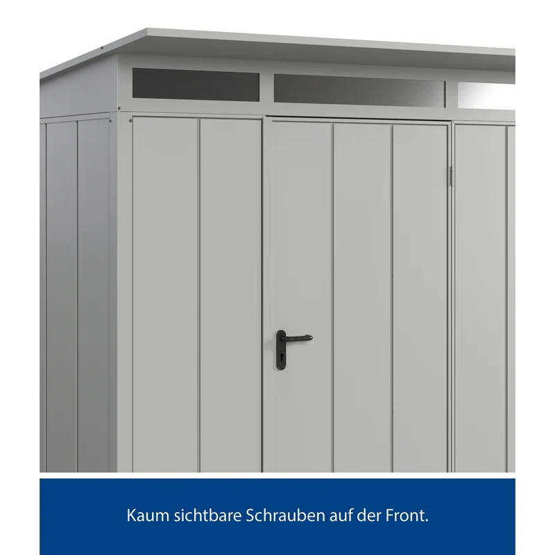 Set Berry Modern-P,Typ 2 Gerätehaus-Weißaluminium