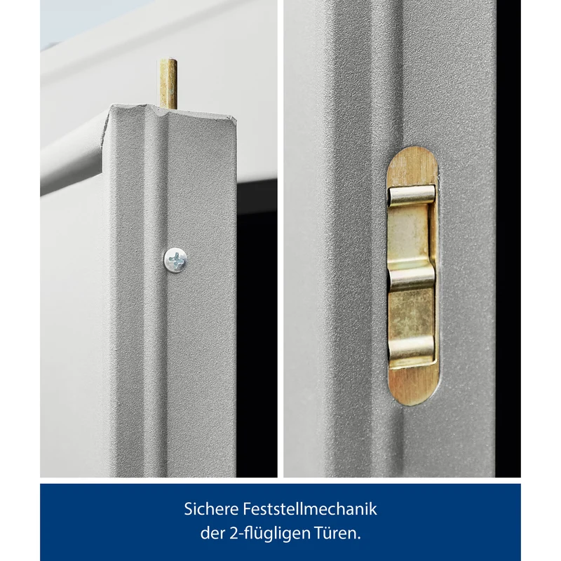 Set Berry Modern-P,Typ 2 Gerätehaus-Weißaluminium
