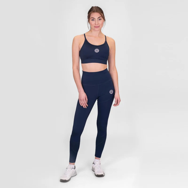 Crew Low Support Strappy Sport-BH Damen-Dunkelblau