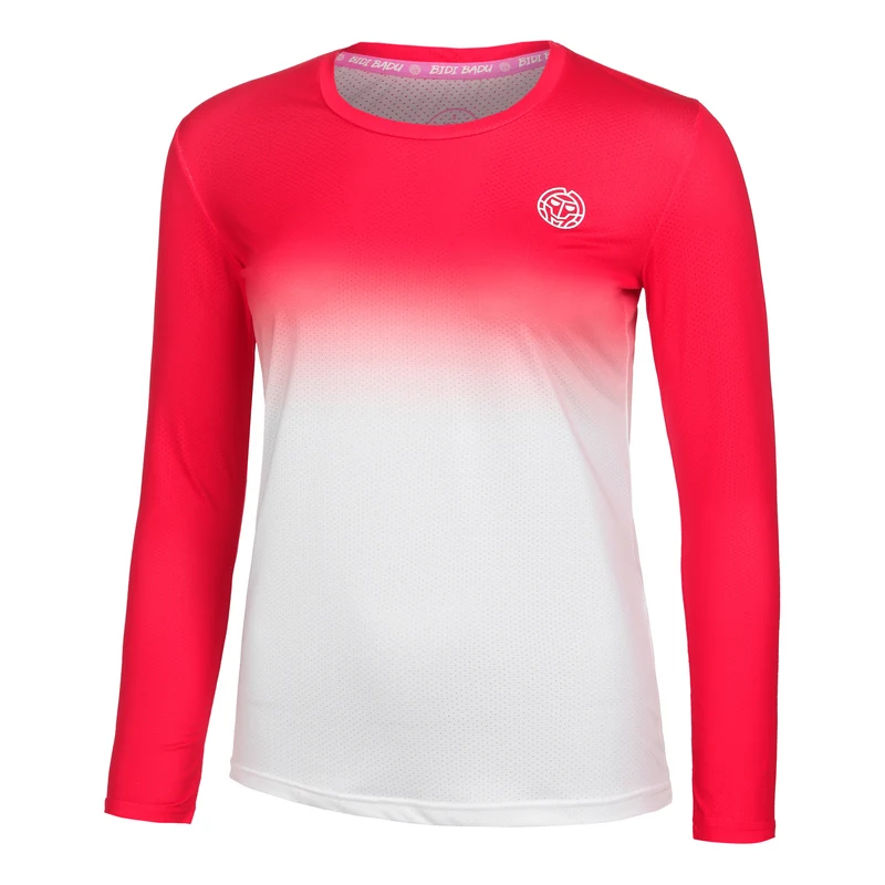Crew Gradiant Longsleeve Damen-Rot,Weiß