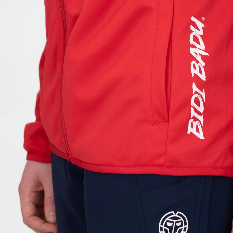 Crew Hood Trainingsjacke Jungen-Rot