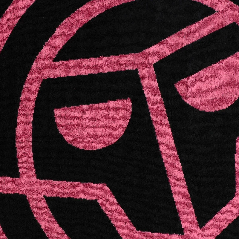 Badehandtuch 50x100cm Handtuch -schwarz,pink