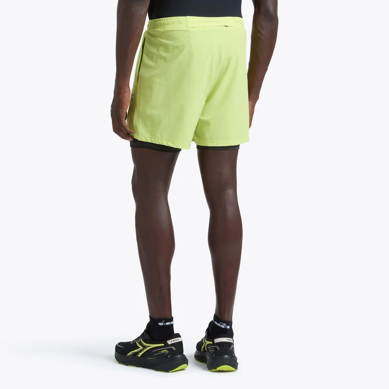 2in1 Shorts Herren - limette