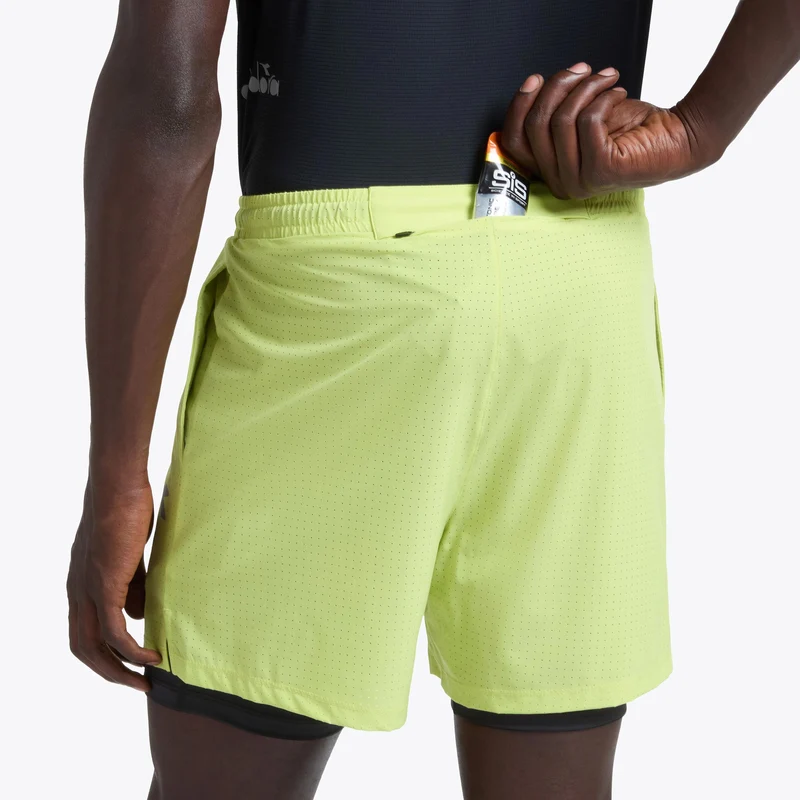 2in1 Shorts Herren - limette