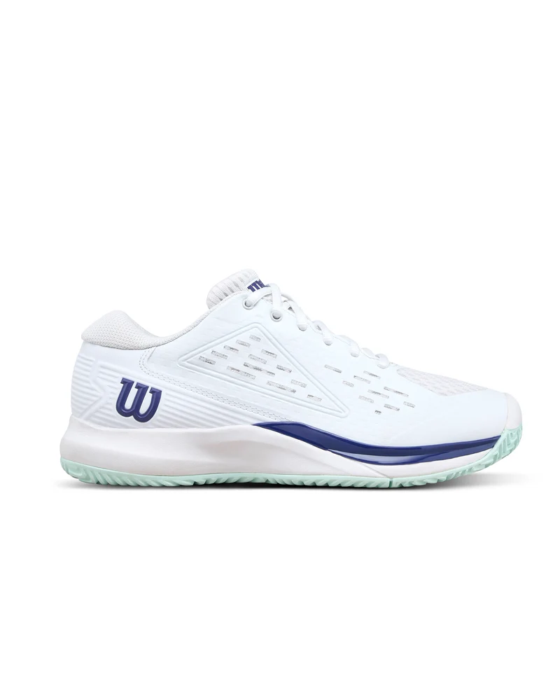 Wilson Rush Pro Ace Junior All Court Tennis Shoe - White/Bay/Skipper Blue
