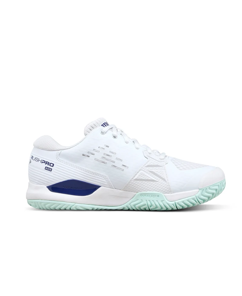 Wilson Rush Pro Ace Junior All Court Tennis Shoe - White/Bay/Skipper Blue
