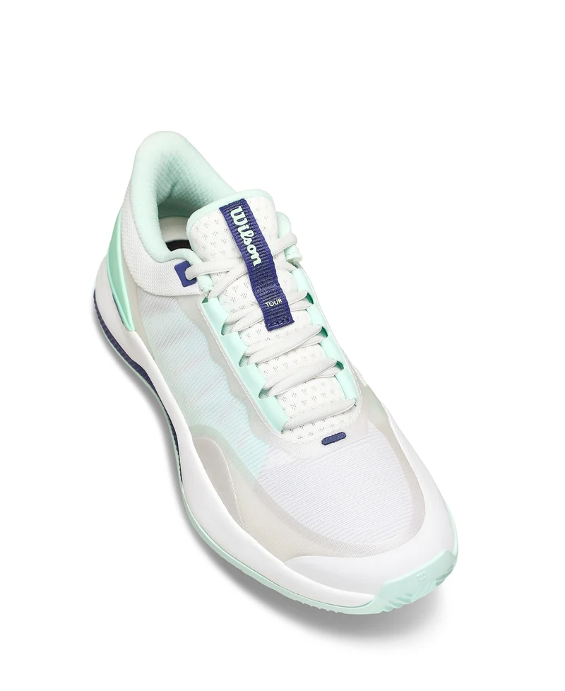 Wilson Intrigue Tour Clay Tennis Shoes (Ladies) - White/Bay/Skipper Blue