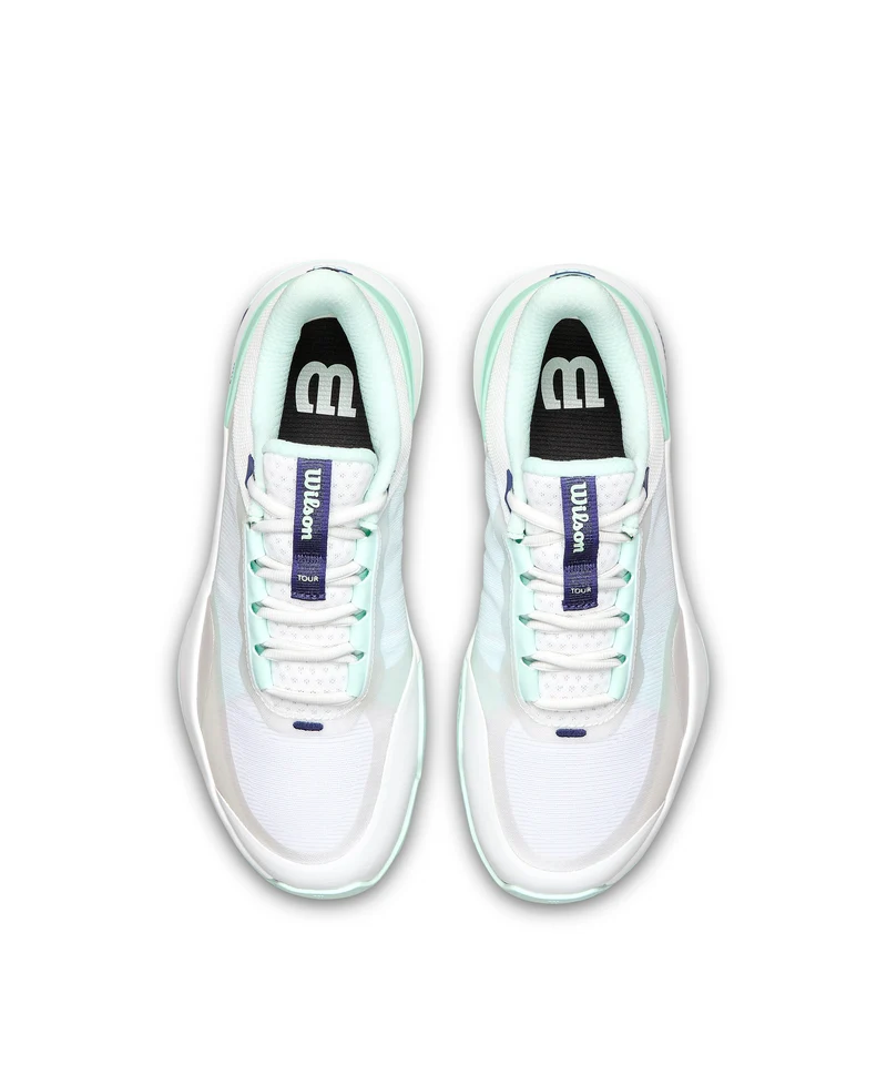 Wilson Intrigue Tour Clay Tennis Shoes (Ladies) - White/Bay/Skipper Blue