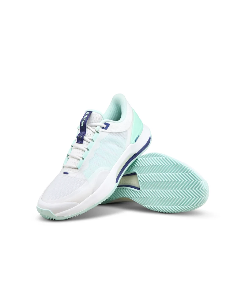 Wilson Intrigue Tour Clay Tennis Shoes (Ladies) - White/Bay/Skipper Blue