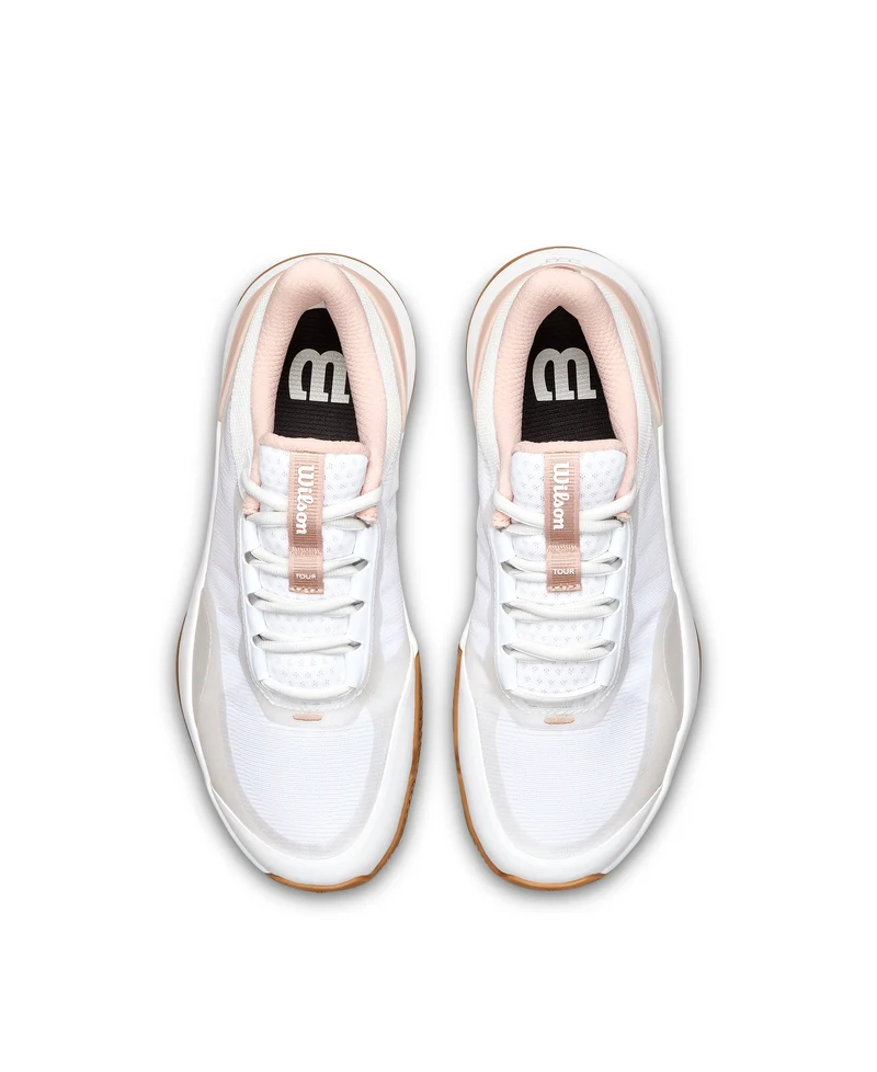 Wilson Intrigue Tour All Court Tennis Shoes (Ladies) - White/Cameo Rose/Gum