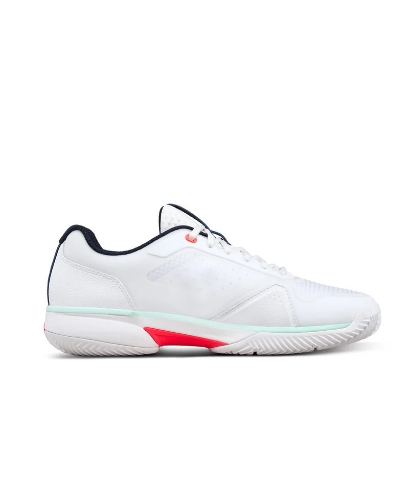 Wilson Rush Lite 5 All Court Tennis Shoes (Mens) - White/Bay/Fiery Coral