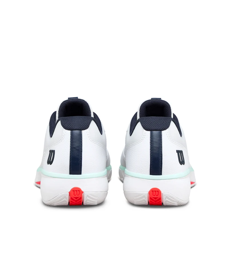 Wilson Rush Lite 5 All Court Tennis Shoes (Mens) - White/Bay/Fiery Coral
