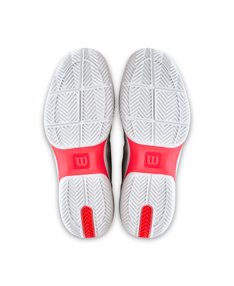 Wilson Rush Lite 5 All Court Tennis Shoes (Mens) - White/Bay/Fiery Coral