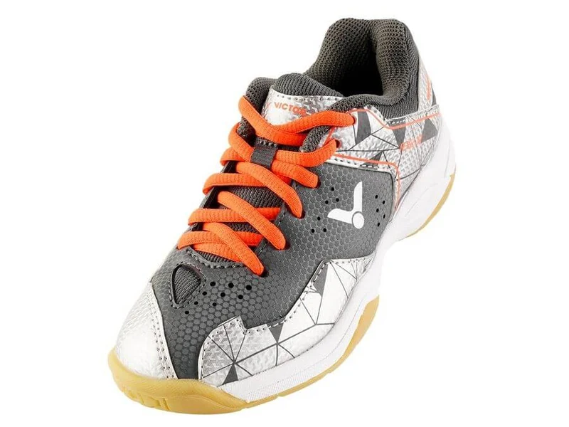 Victor A362JR CS Junior Badminton Court Shoes (Anthracite/Glossy Silver)