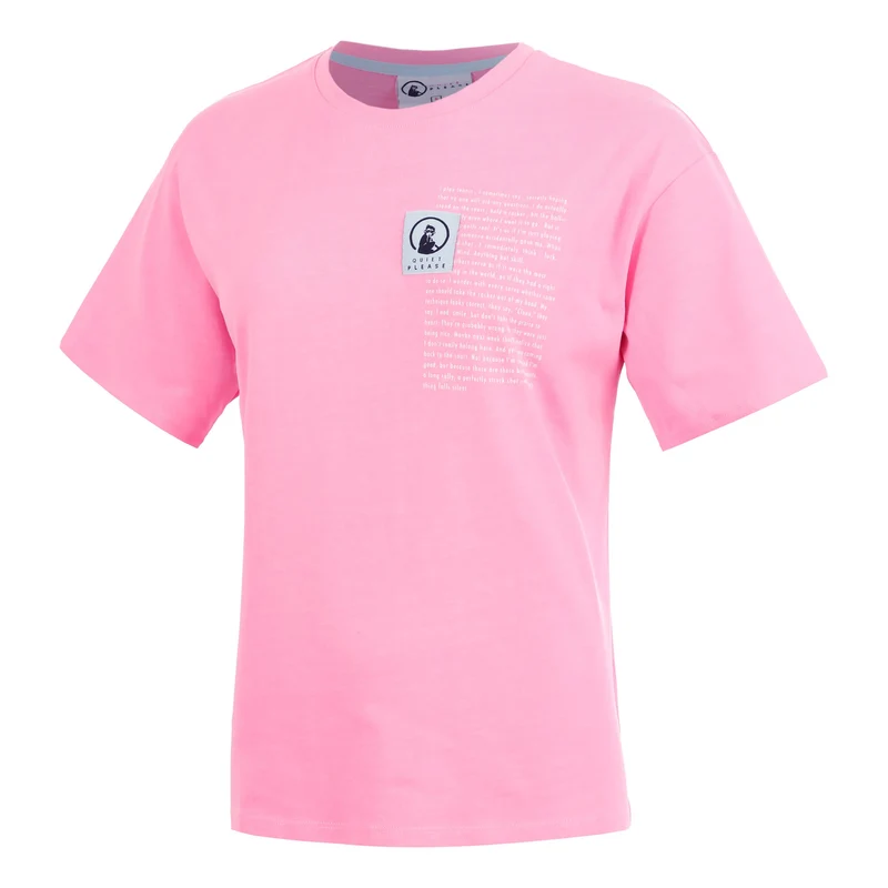 Thoughts Patch T-Shirt Damen - pink