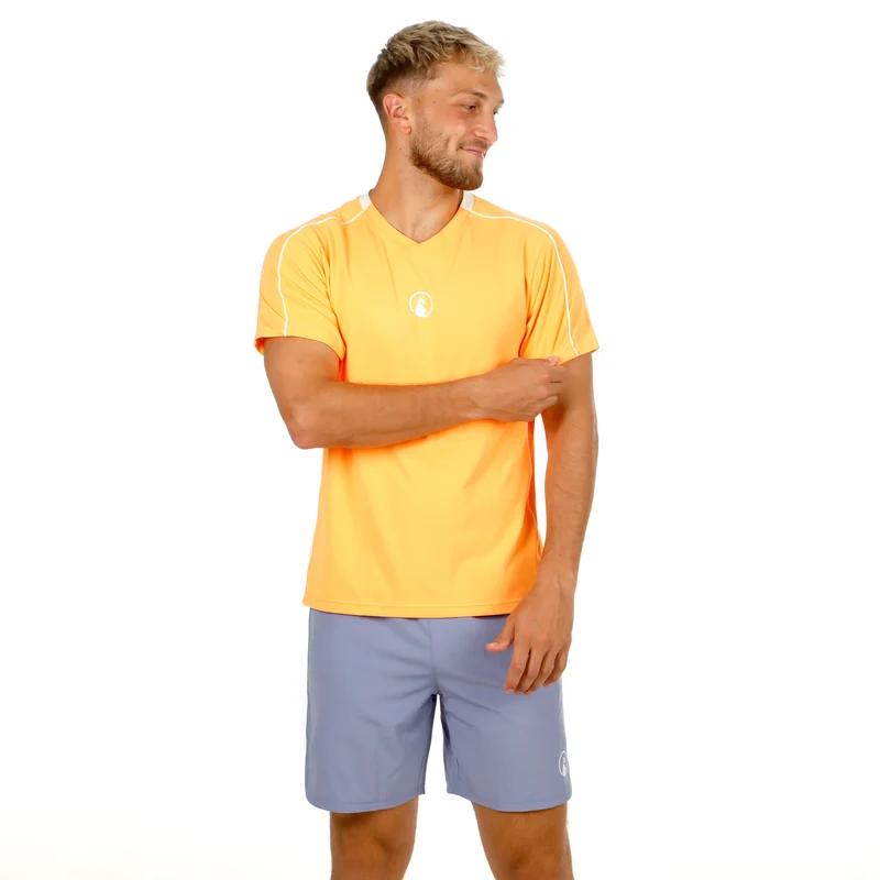 Glow Topspin V-Neck T-Shirt Herren - orange