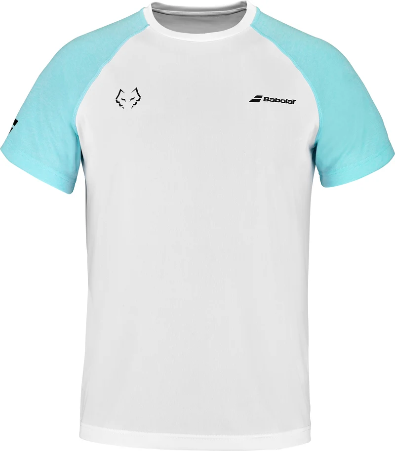 Babolat Crew Neck Tee Juan Lebron (White/Light Blue)