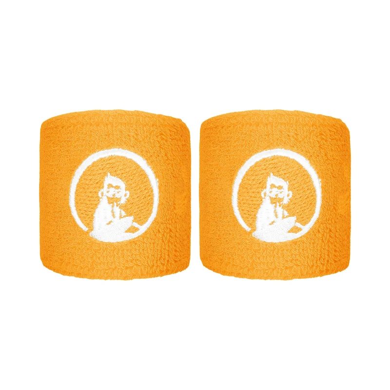 Glow Schweißband 2er Pack kurz - orange