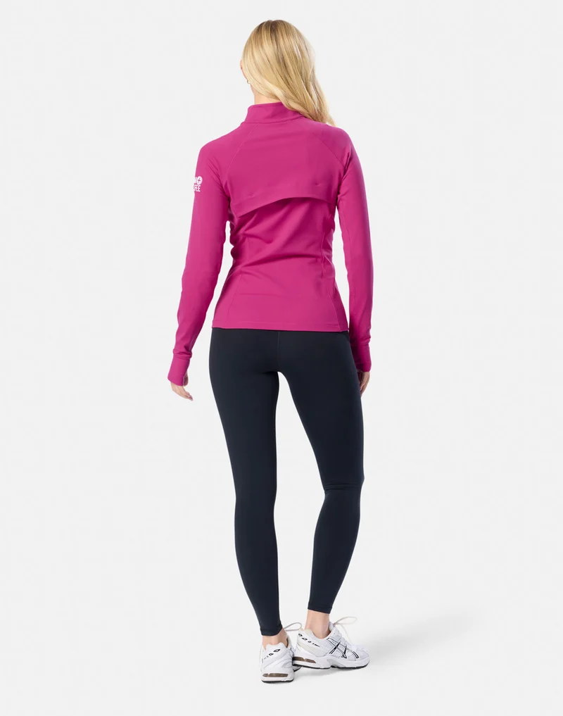 Gym+Coffee Relentless Full Zip (Ladies) - Sunrise Pink