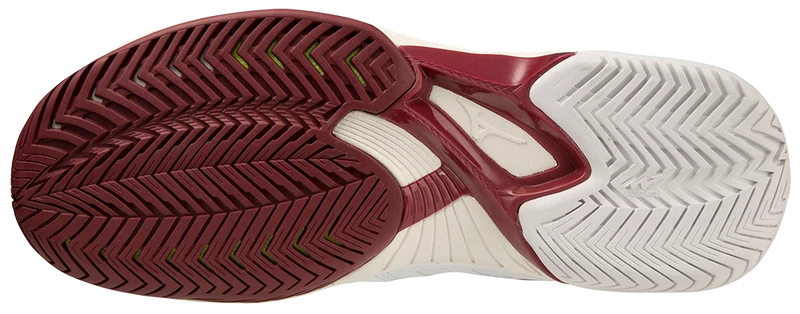 Mizuno Wave Exceed Tour 5 AC Women Padel Shoes (White/Cabernet/Papyrus)