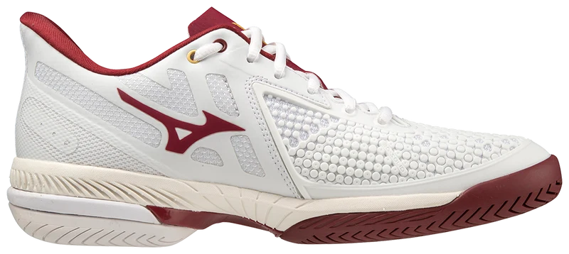 Mizuno Wave Exceed Tour 5 AC Women Padel Shoes (White/Cabernet/Papyrus)