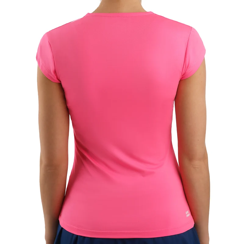 Bella 2.0 Tech V-Neck T-Shirt Damen-Pink,Weiß