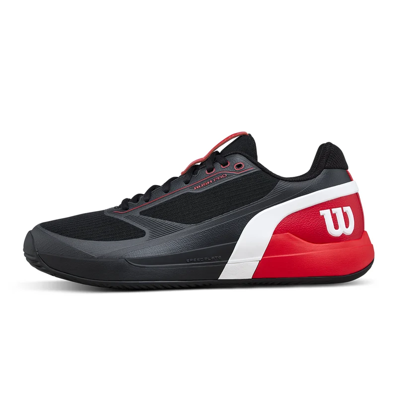 WILSON RUSH PRO 5 PADEL Black/Red SS26 (Zapatillas)