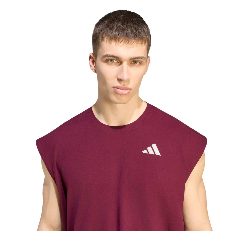 Oversized Tank-Top Herren - weinrot